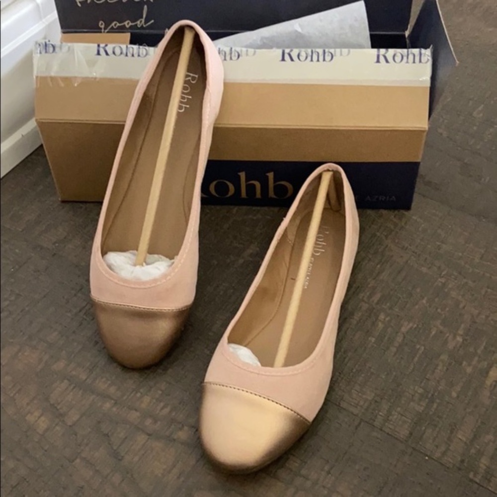 Last one..Rohb by Joyce Azria  Rose/Rose Gold Corsica Flats. Size 9.5